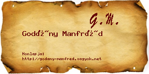Godány Manfréd névjegykártya